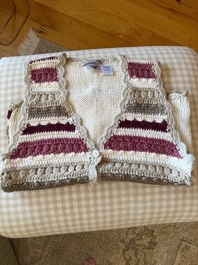 Vintage Huntington Ridge hand knitted vest
